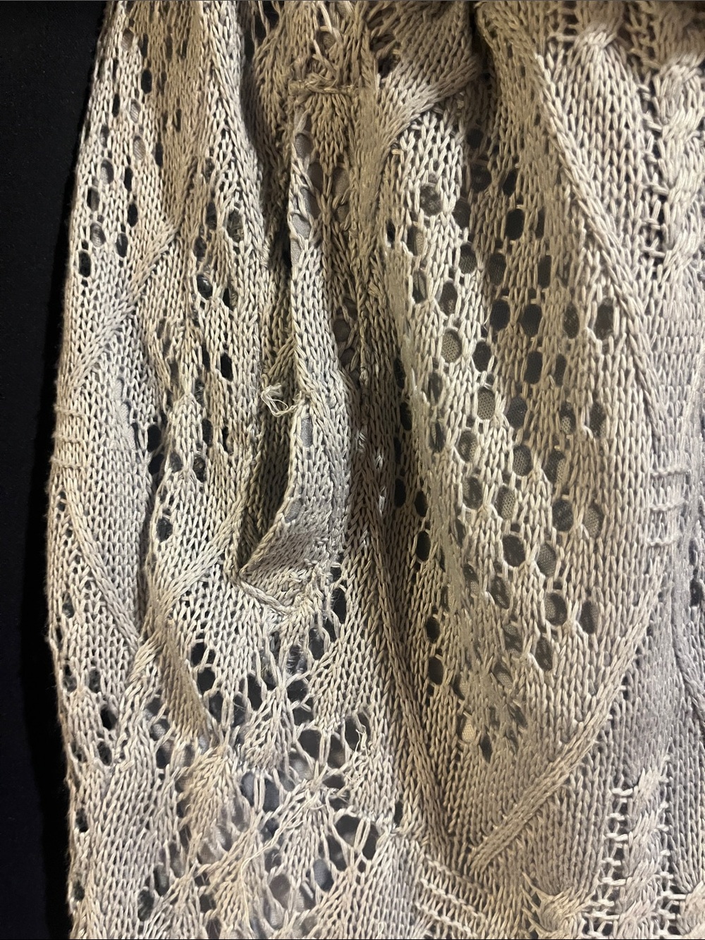 High-Waist Crochet Knit Shorts in Light Taupe - Picture 2 of 8